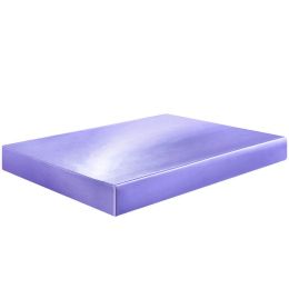 Soft Silky Satin Bed Sheet Set Pillowcase Solid Deep Pocket Flat Fitted Sheet (Color: Purple, size: king)