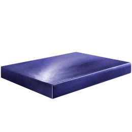 Soft Silky Satin Bed Sheet Set Pillowcase Solid Deep Pocket Flat Fitted Sheet (Color: Royal Blue, size: queen)