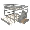 Full over Full Bunk Bed with Twin Size Trundle