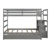 Full over Full Bunk Bed with Twin Size Trundle