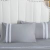 100% Cotton Bed Sheet Set 400TC Macrame Fitted Flat Sheet with Pillowcases, Twin/Full/Queen/King Size